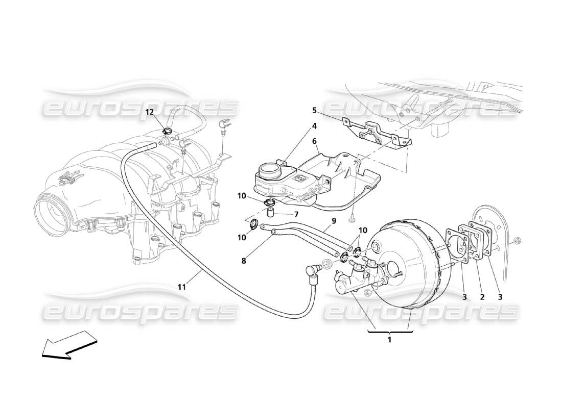 a part diagram from the maserati quattroporte m139 (2005-2013) parts catalogue