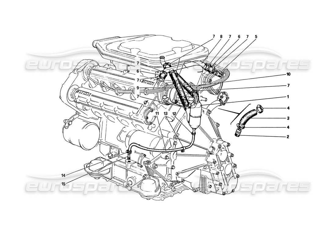 a part diagram from the ferrari 308 parts catalogue