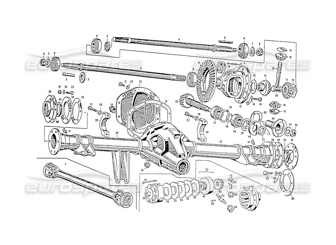 VIEW PARTS DIAGRAMS FROM THE MASERATI 3500 PARTS CATALOGUE a part diagram from the maserati 3500 parts catalogue