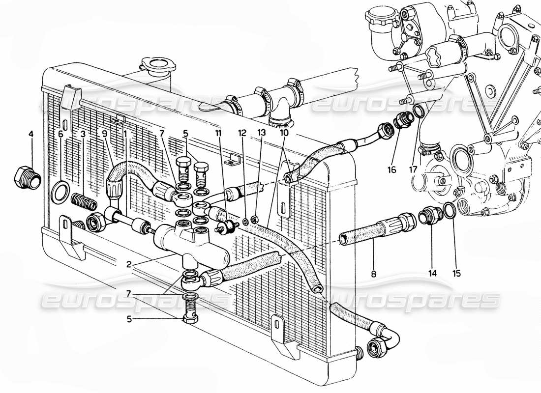 a part diagram from the ferrari 330 and 365 parts catalogue