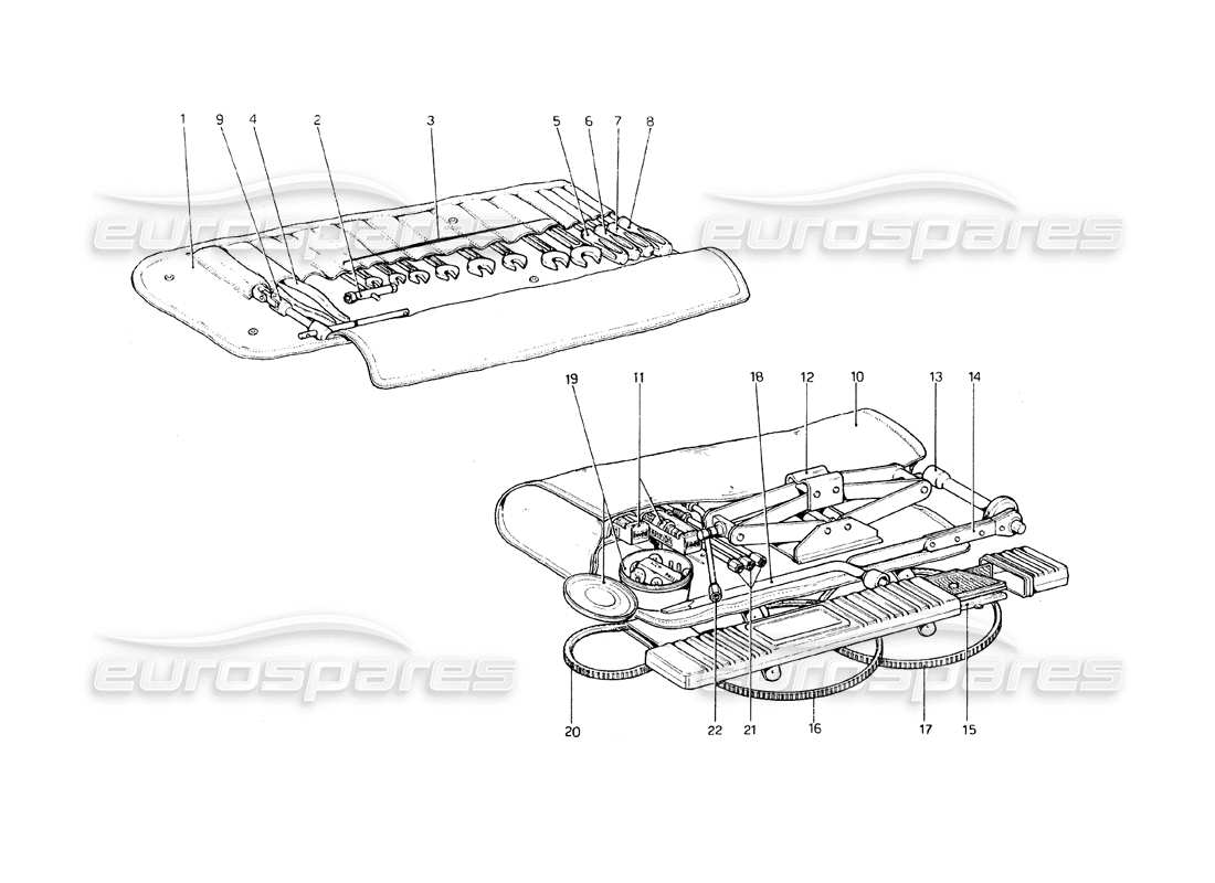 a part diagram from the Ferrari 308 GT4 Dino (1979) parts catalogue