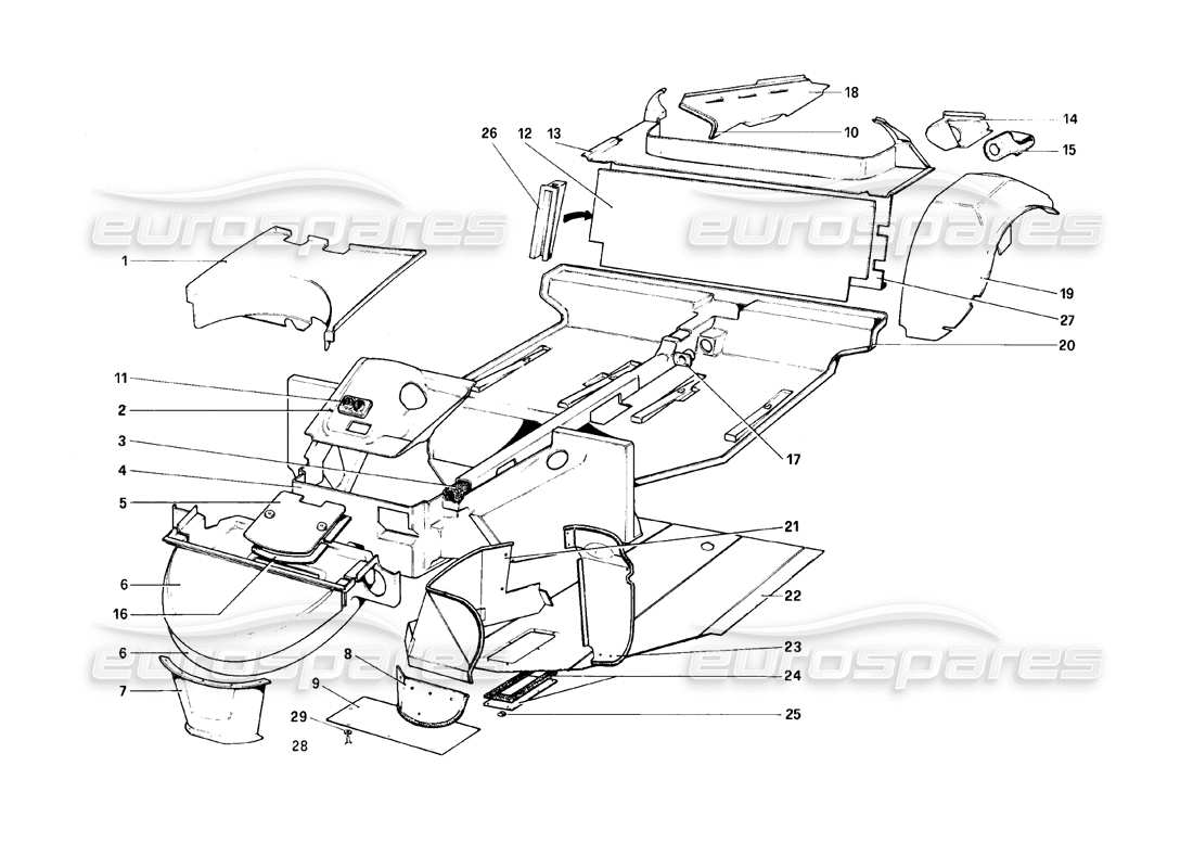 a part diagram from the ferrari 308 parts catalogue