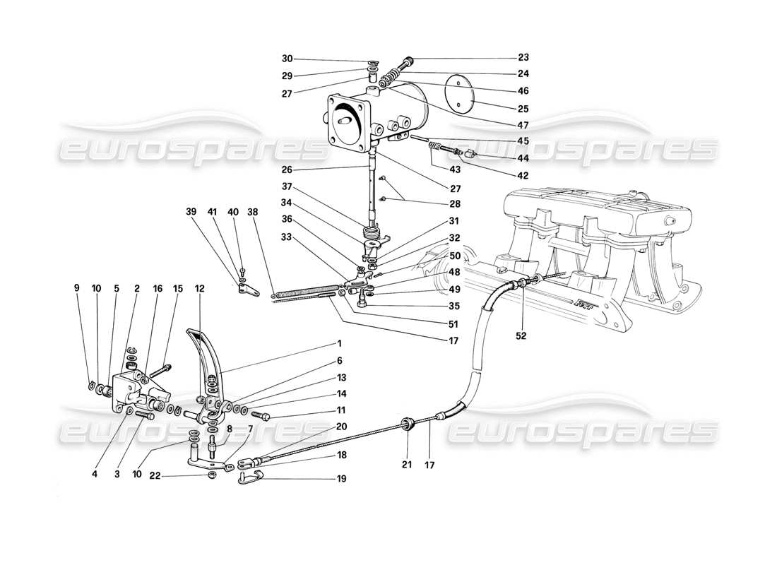 a part diagram from the ferrari 308 parts catalogue