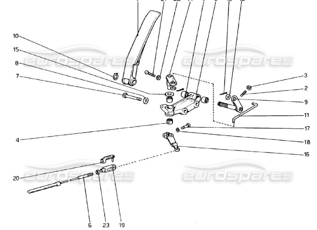 a part diagram from the ferrari 308 gtb (1976) parts catalogue