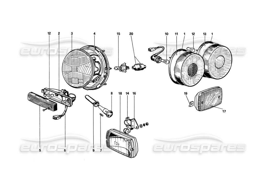 a part diagram from the ferrari 308 parts catalogue