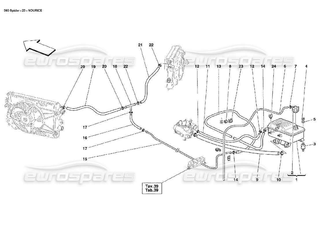 VIEW PARTS DIAGRAMS FROM THE FERRARI 360 PARTS CATALOGUE a part diagram from the ferrari 360 parts catalogue