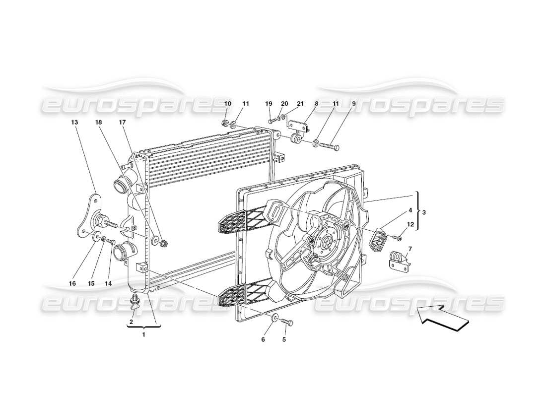 a part diagram from the Ferrari 430 Challenge (2006) parts catalogue