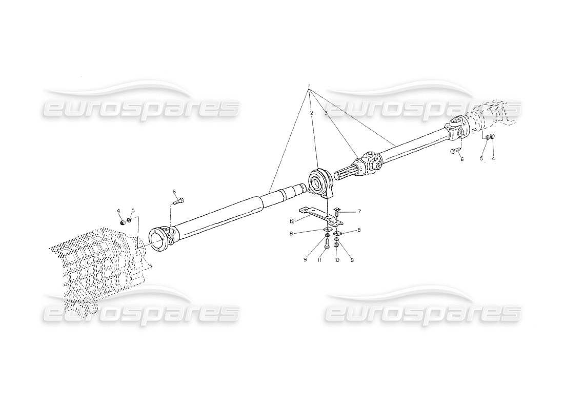 a part diagram from the maserati shamal parts catalogue