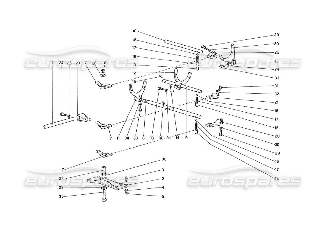 a part diagram from the Ferrari 308 GT4 Dino (1979) parts catalogue
