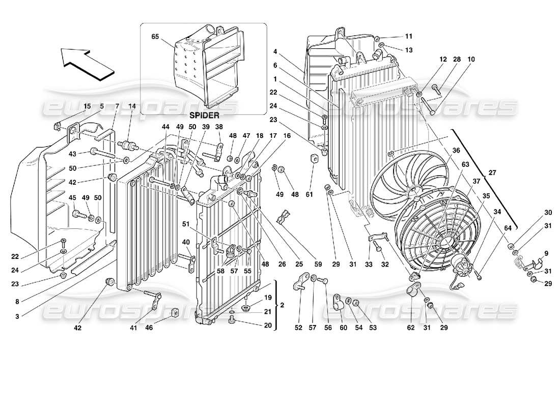 a part diagram from the ferrari 355 parts catalogue