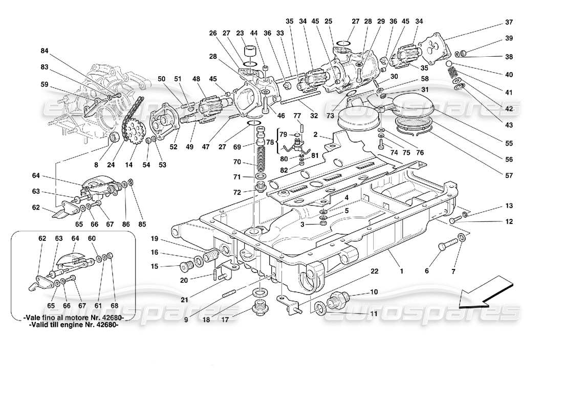 a part diagram from the ferrari 355 parts catalogue