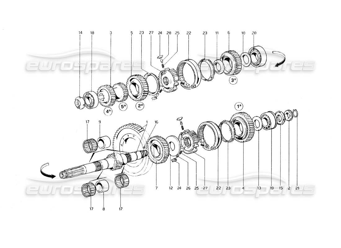 a part diagram from the Ferrari 308 GT4 Dino (1979) parts catalogue