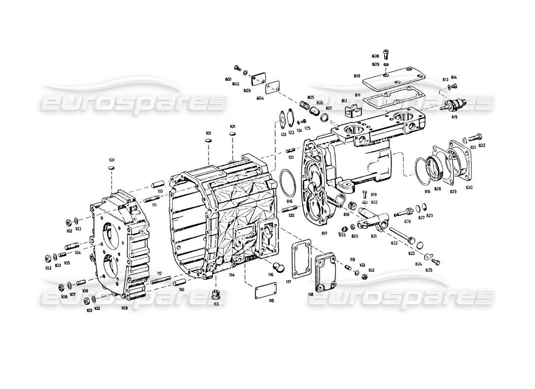 VIEW PARTS DIAGRAMS FROM THE MASERATI KHAMSIN PARTS CATALOGUE a part diagram from the maserati khamsin parts catalogue