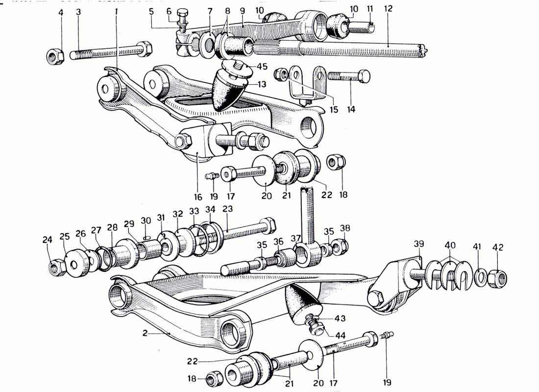 a part diagram from the ferrari 330 gtc coupe parts catalogue