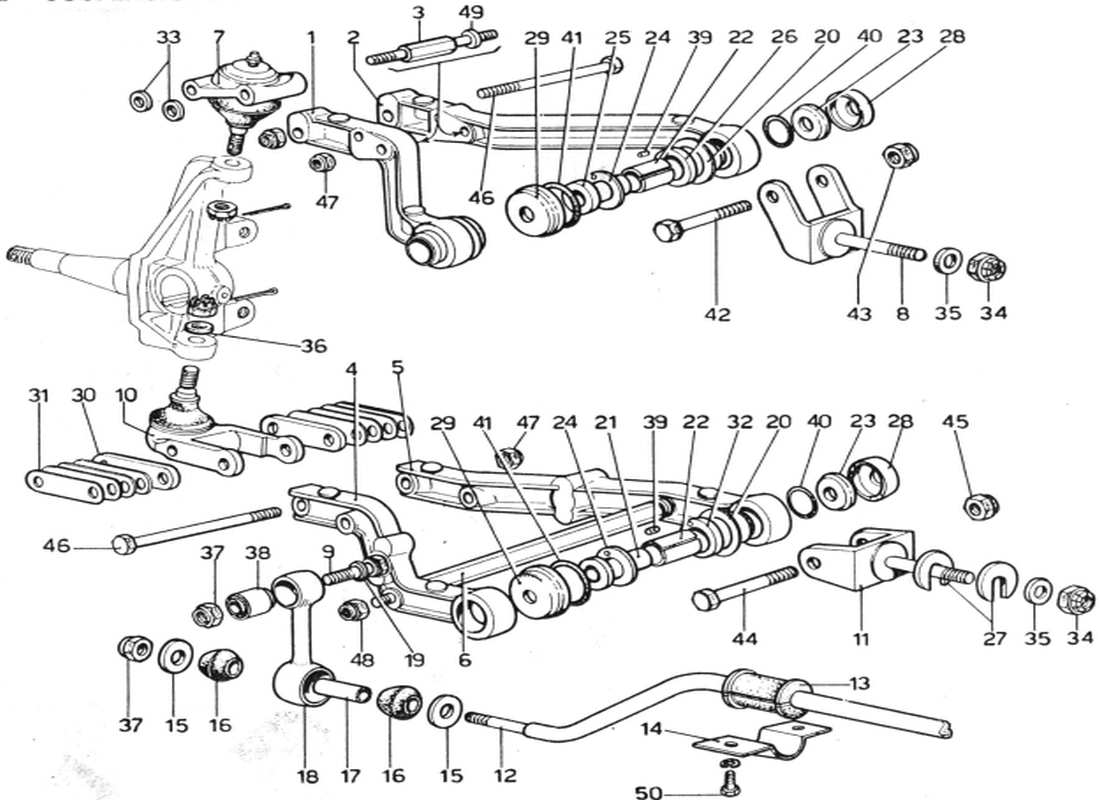 a part diagram from the ferrari 365 gtb4 daytona (1969) parts catalogue