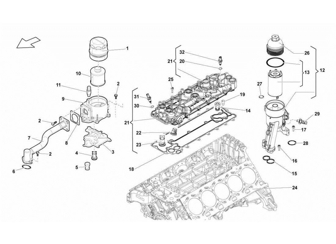 a part diagram from the Lamborghini Gallardo STS II SC parts catalogue