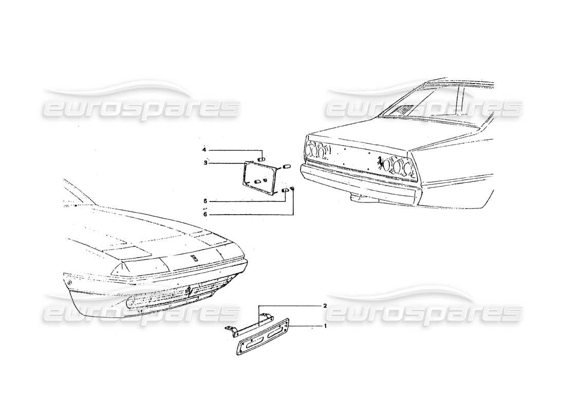 a part diagram from the ferrari 330 and 365 parts catalogue
