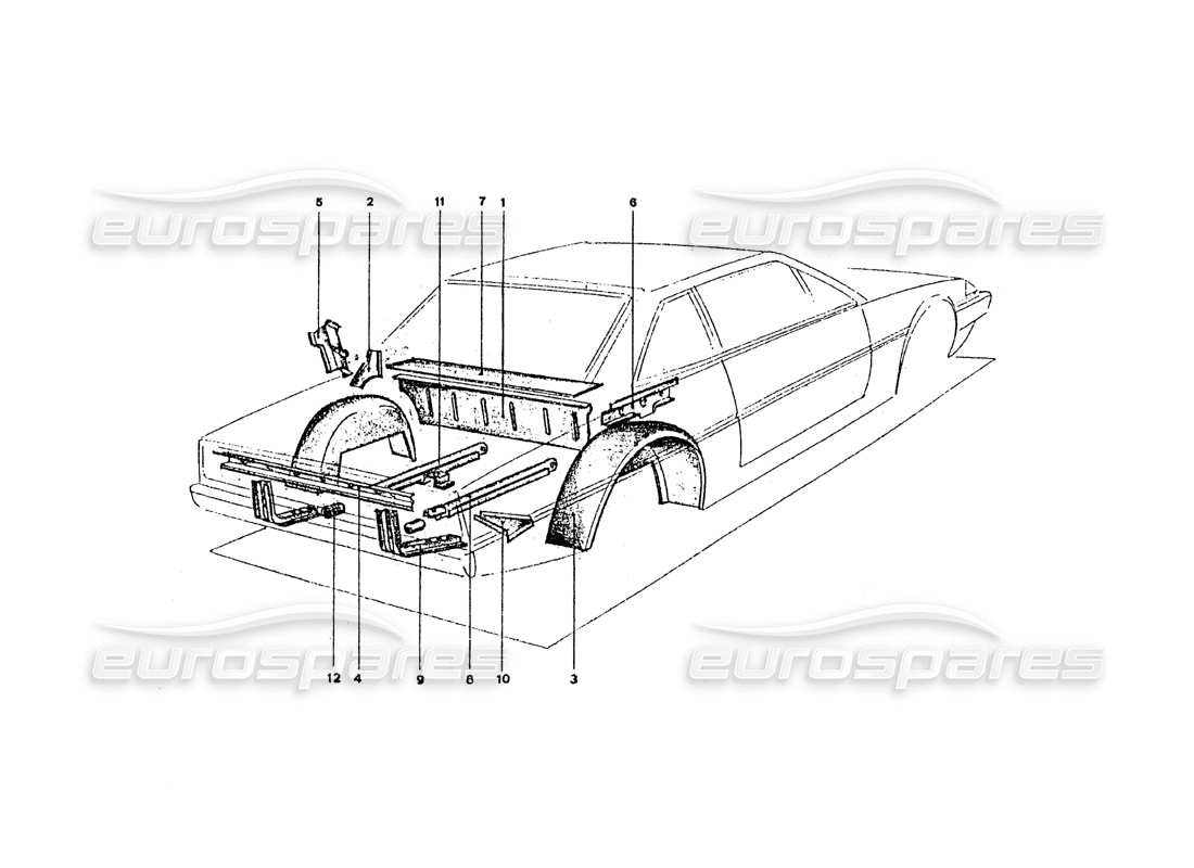 a part diagram from the ferrari 330 and 365 parts catalogue