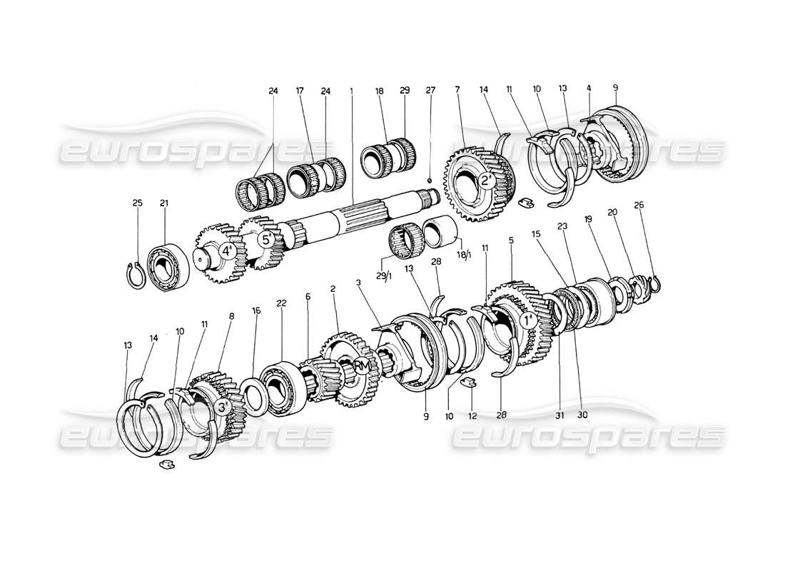 a part diagram from the ferrari 246 parts catalogue