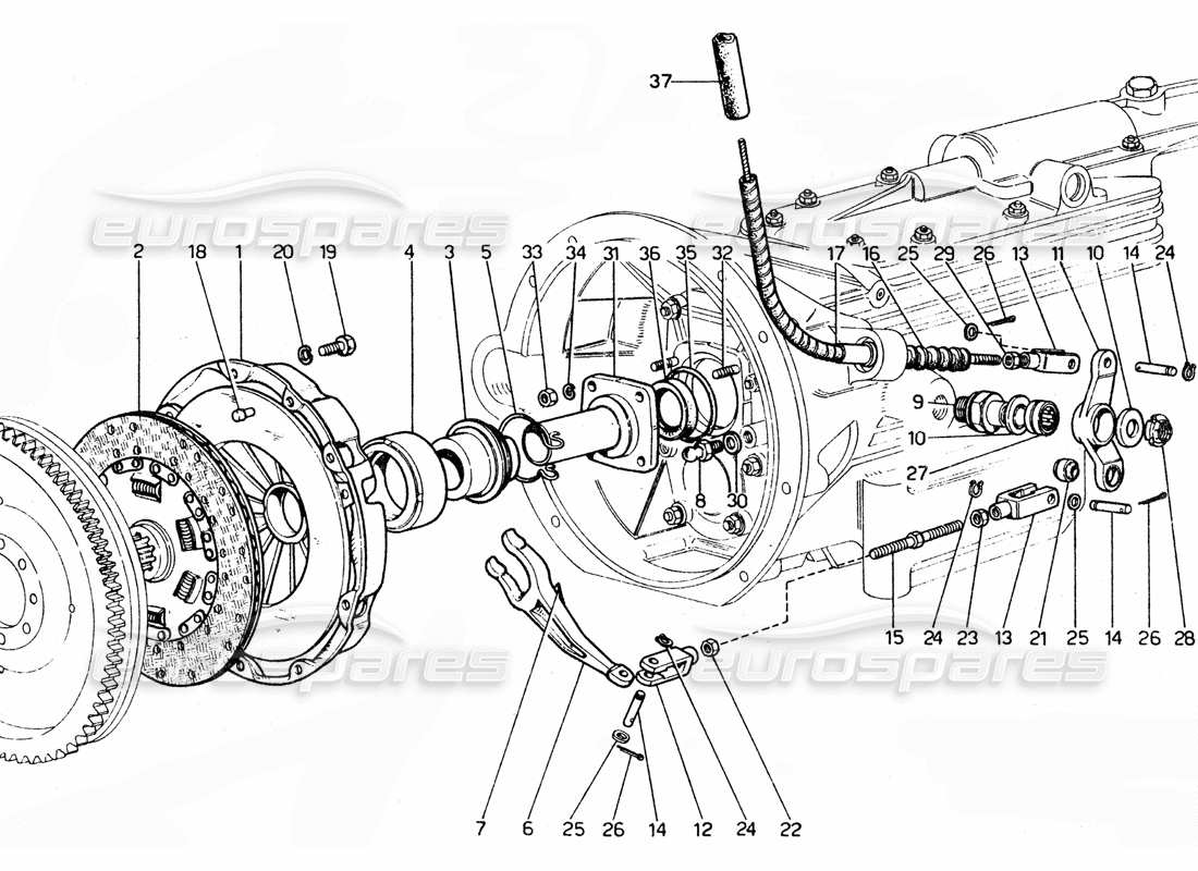 a part diagram from the ferrari 330 and 365 parts catalogue