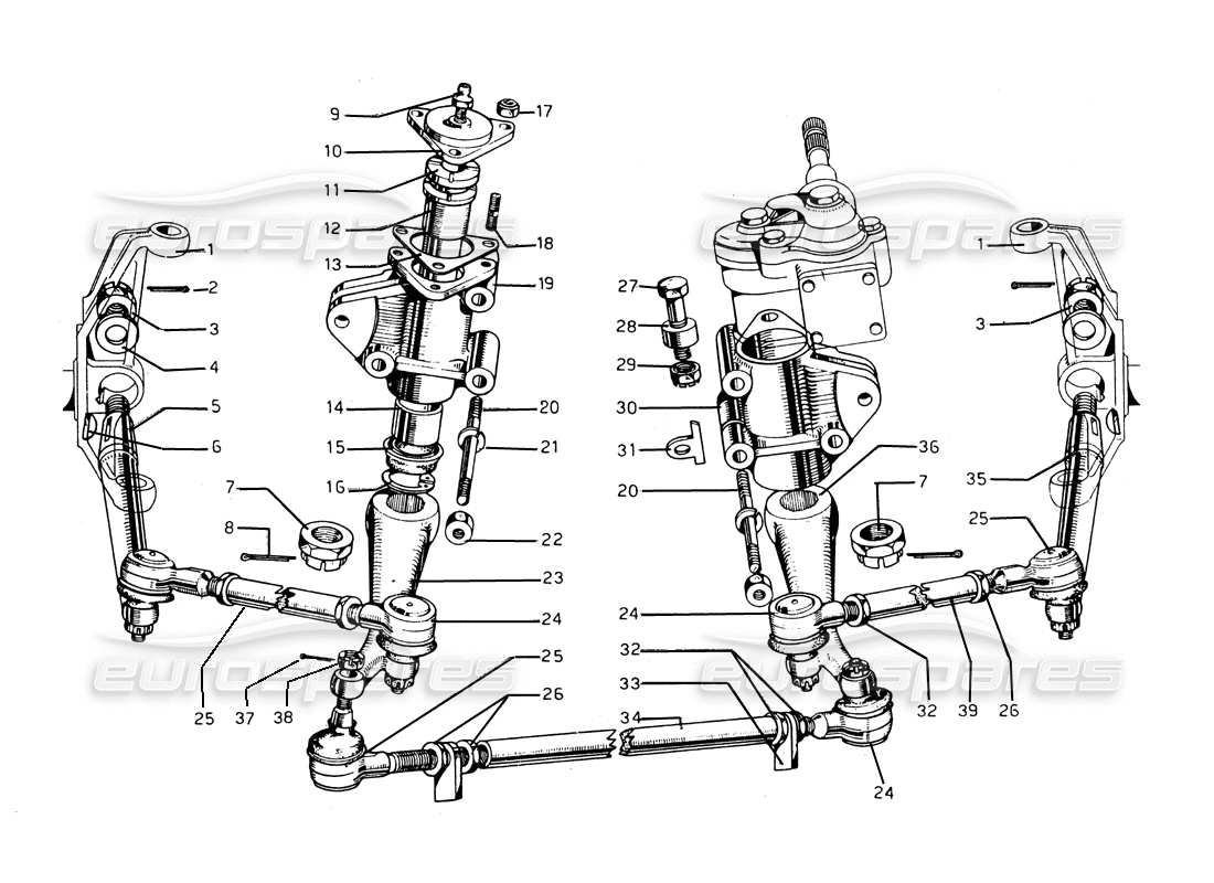 VIEW PARTS DIAGRAMS FROM THE FERRARI 275 PARTS CATALOGUE a part diagram from the ferrari 275 parts catalogue