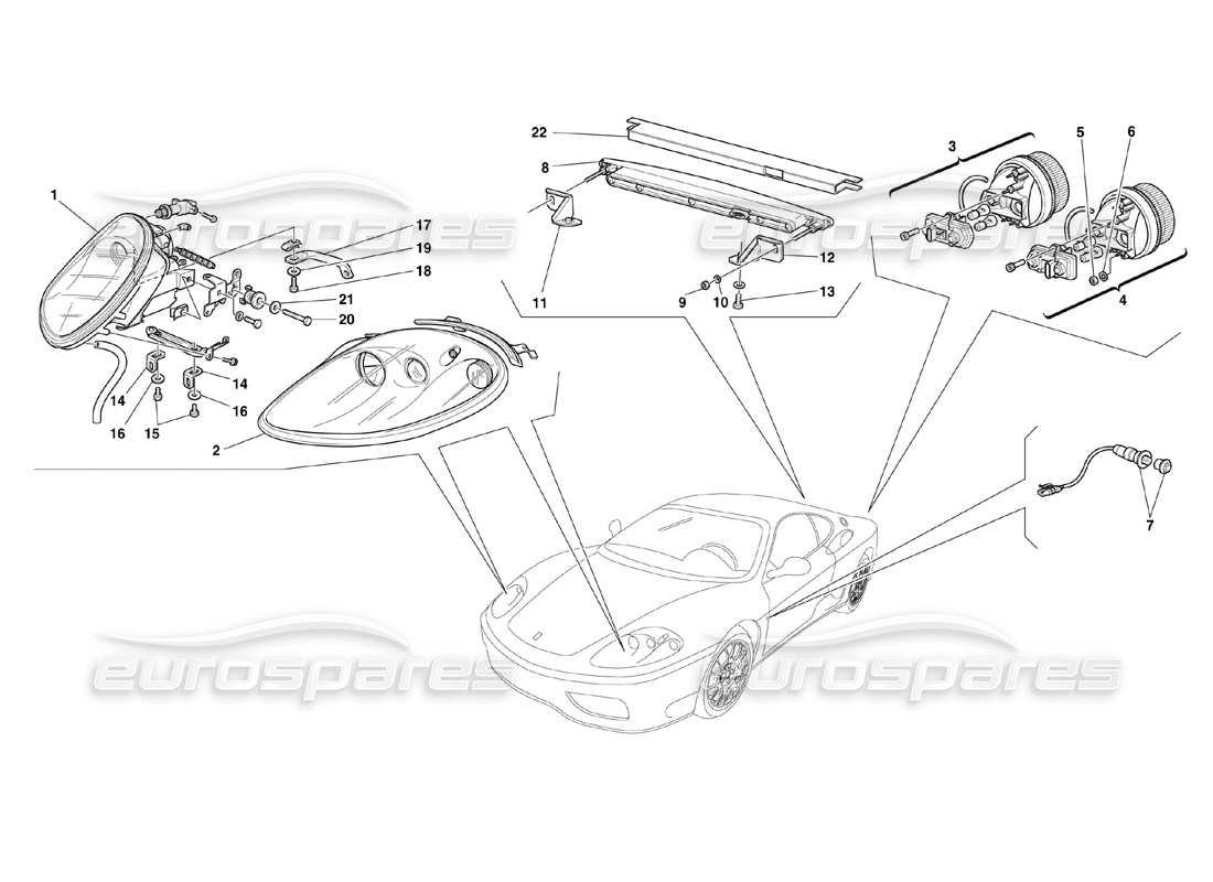 a part diagram from the Ferrari 360 Challenge (2000) parts catalogue