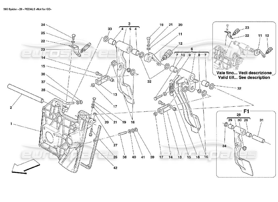 a part diagram from the ferrari 360 parts catalogue