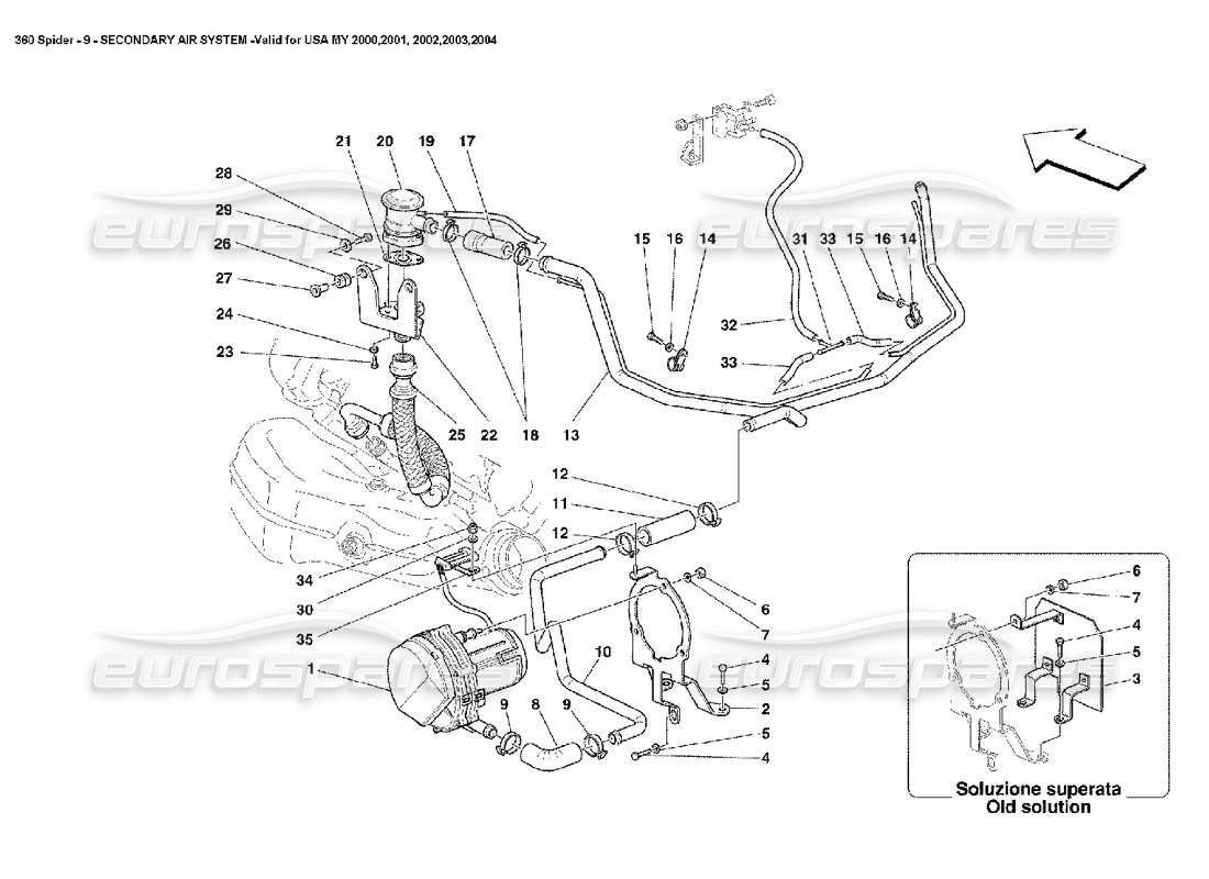 a part diagram from the ferrari 360 parts catalogue