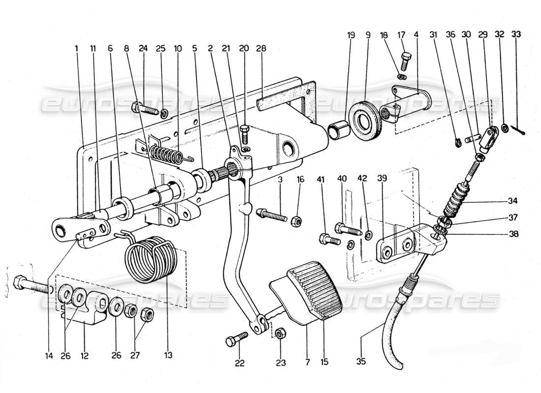 a part diagram from the ferrari 365 gtc4 (mechanical) parts catalogue