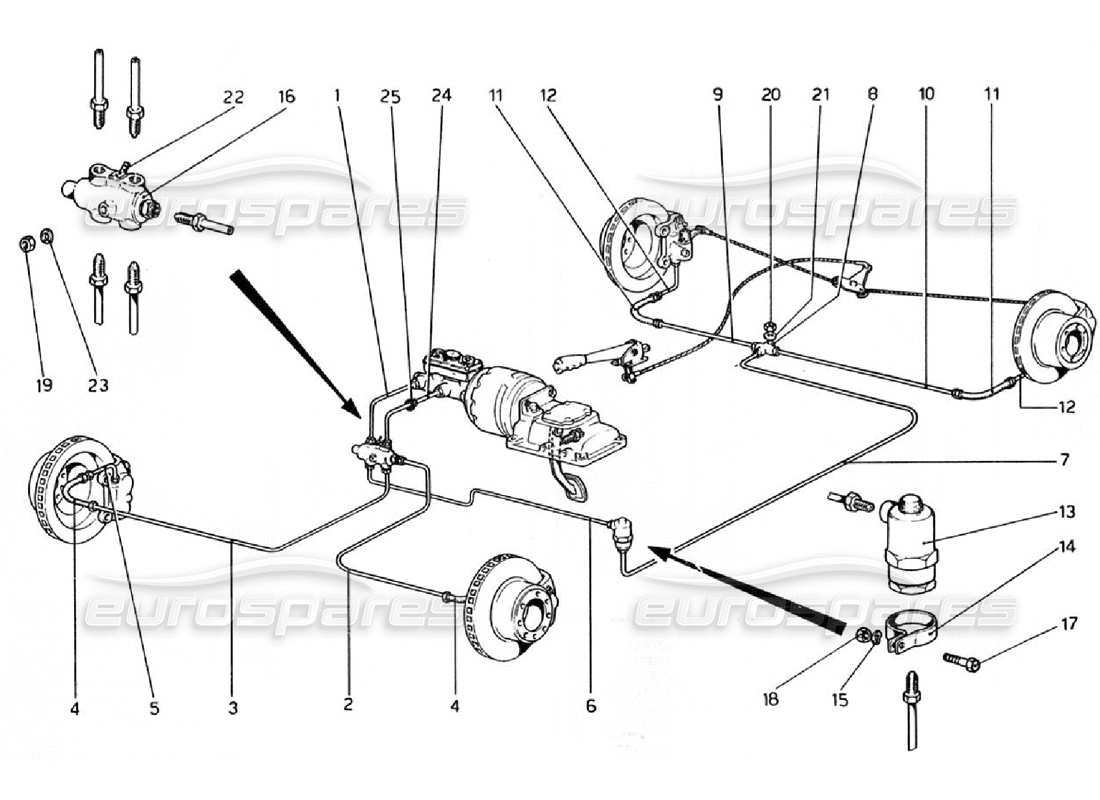 a part diagram from the ferrari 308 parts catalogue