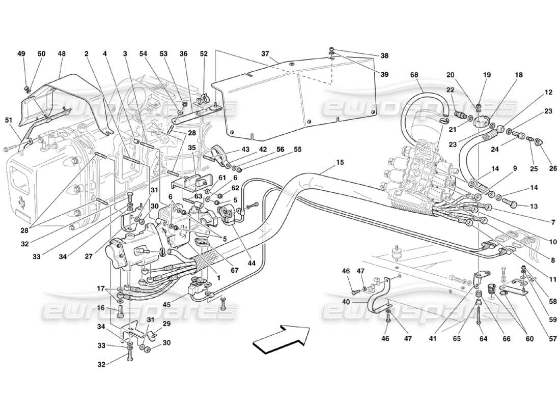 a part diagram from the Ferrari 360 Challenge Stradale parts catalogue
