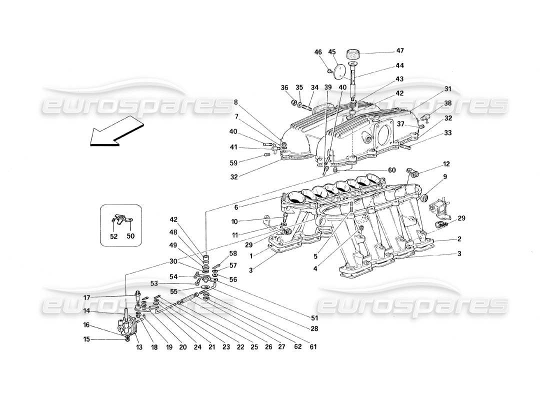 a part diagram from the ferrari 348 parts catalogue
