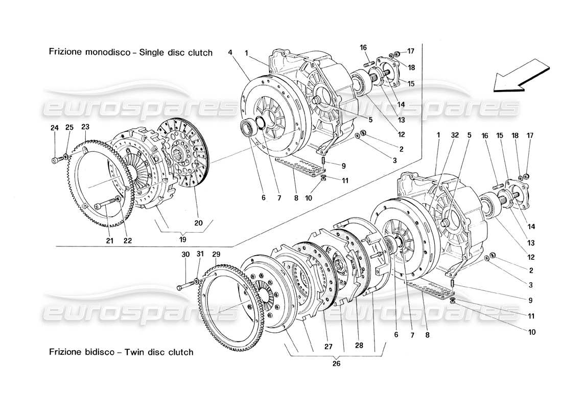 VIEW PARTS DIAGRAMS FROM THE FERRARI 348 PARTS CATALOGUE a part diagram from the ferrari 348 parts catalogue