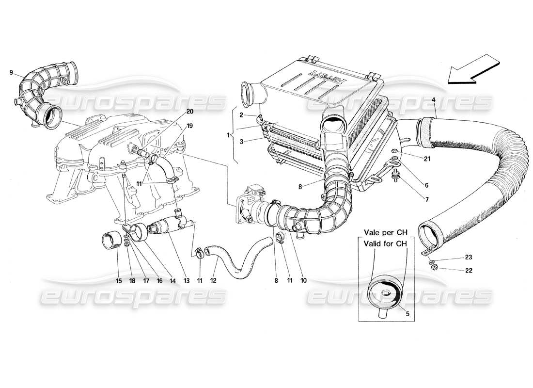 a part diagram from the ferrari 348 parts catalogue
