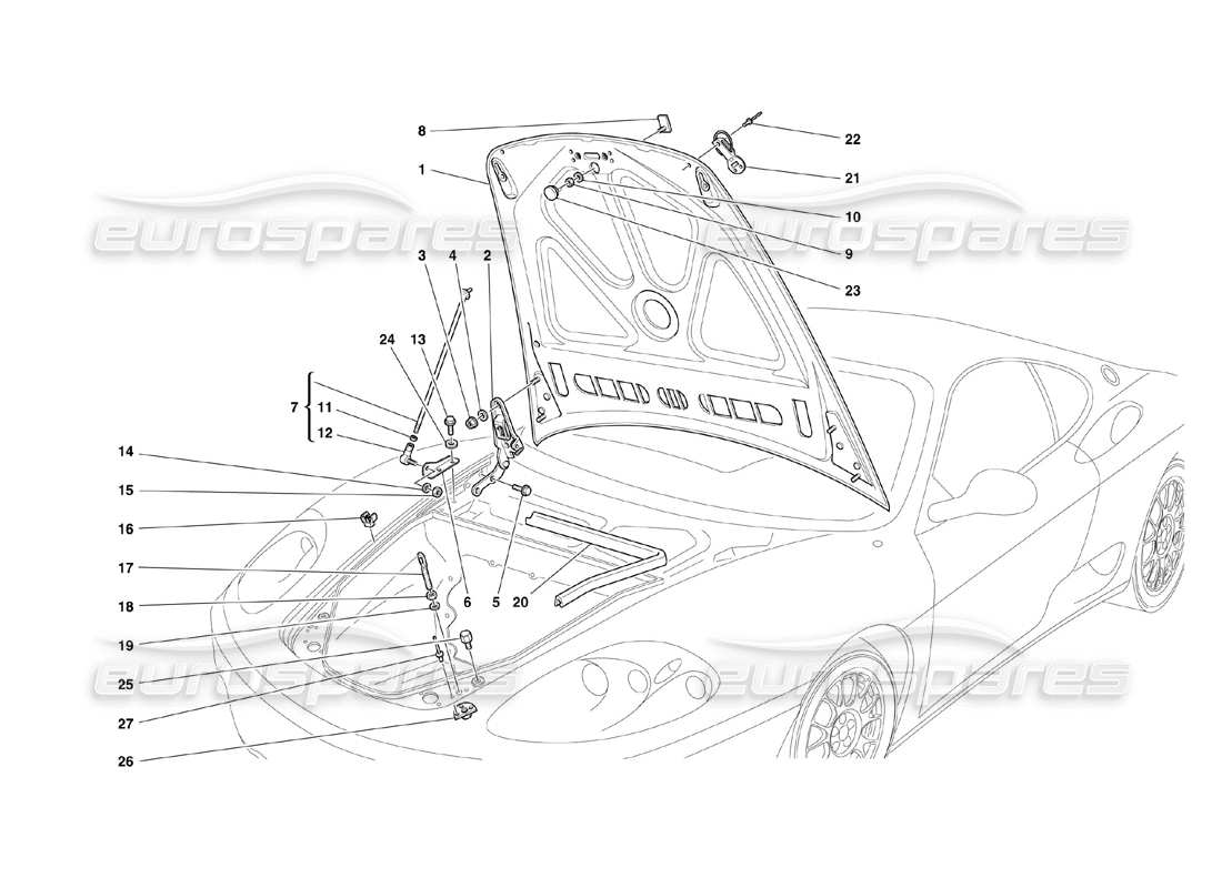 a part diagram from the ferrari 360 parts catalogue