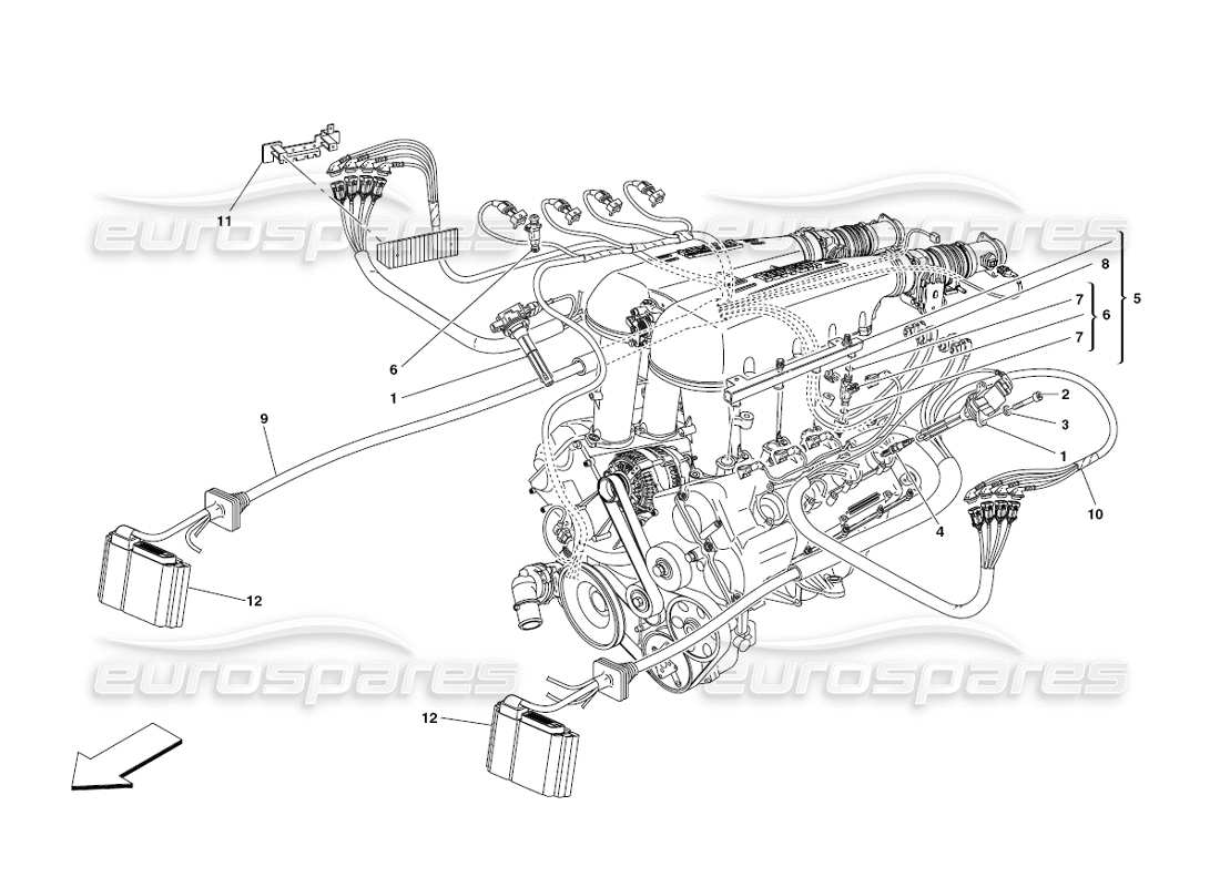 a part diagram from the ferrari 430 challenge (2006) parts catalogue