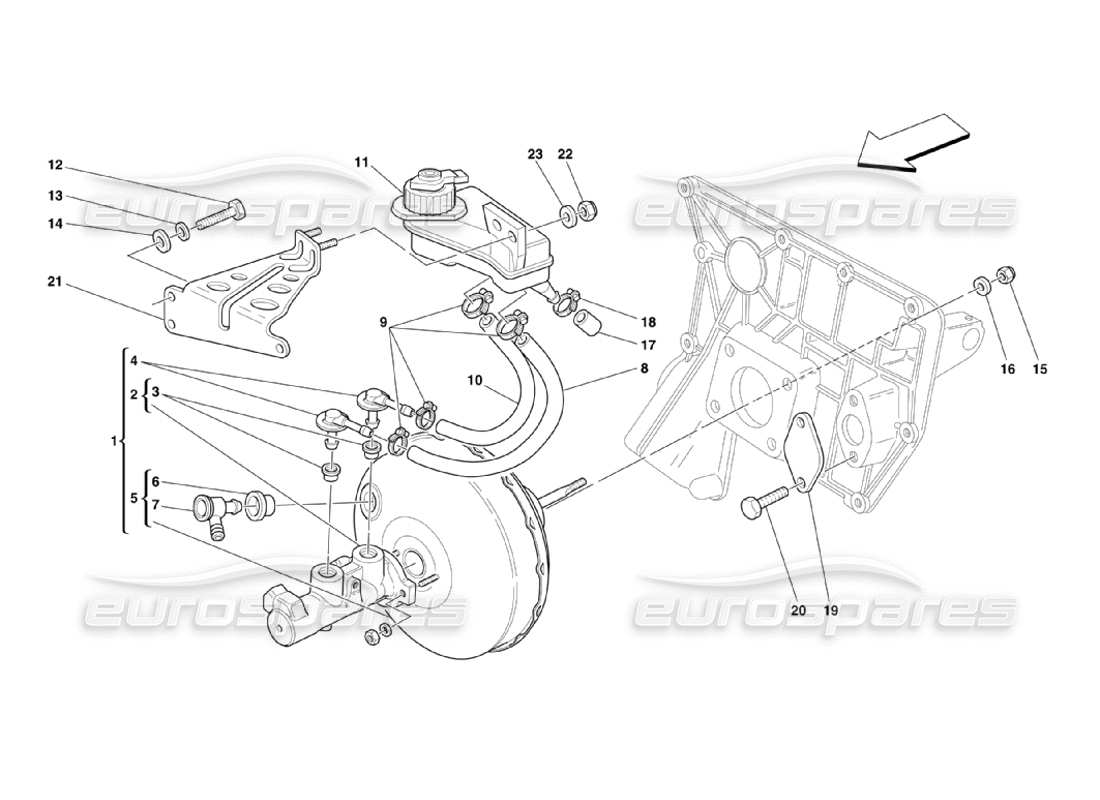 a part diagram from the ferrari 360 challenge stradale parts catalogue