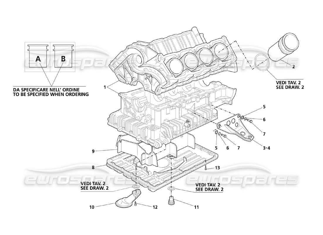 a part diagram from the Maserati 3200 GT/GTA/Assetto Corsa parts catalogue