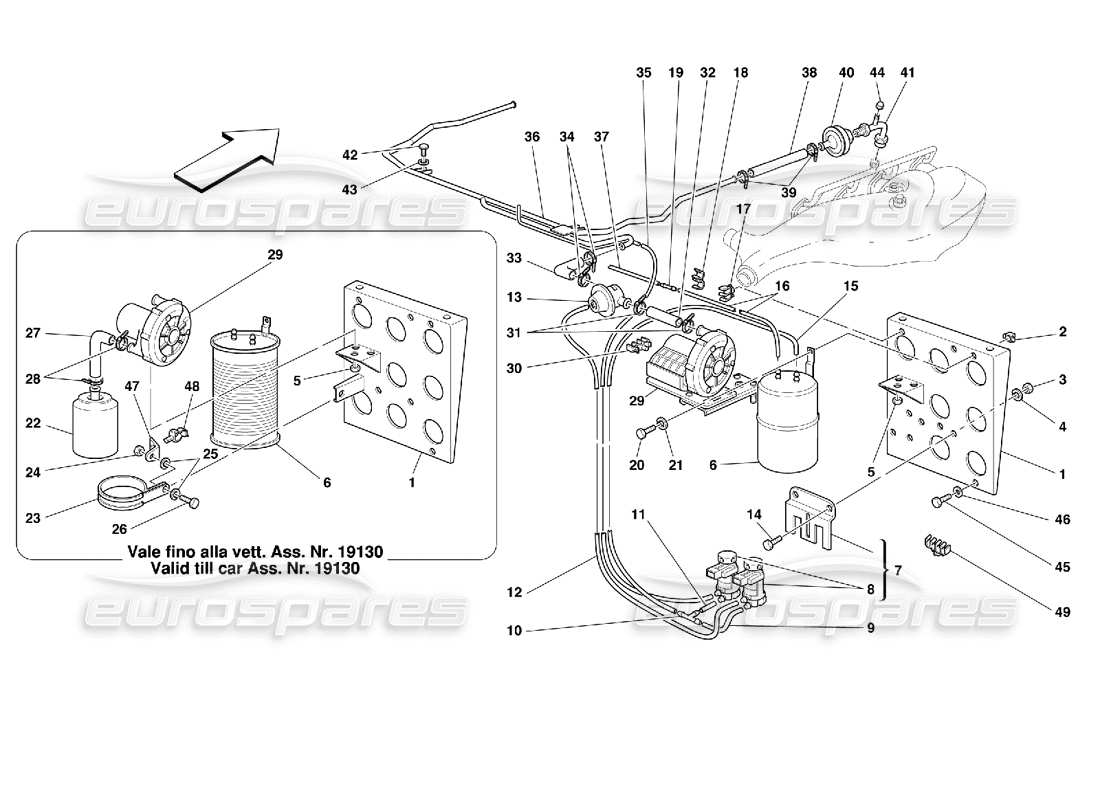 a part diagram from the ferrari 355 parts catalogue