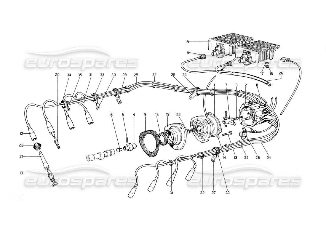 a part diagram from the ferrari 308 parts catalogue