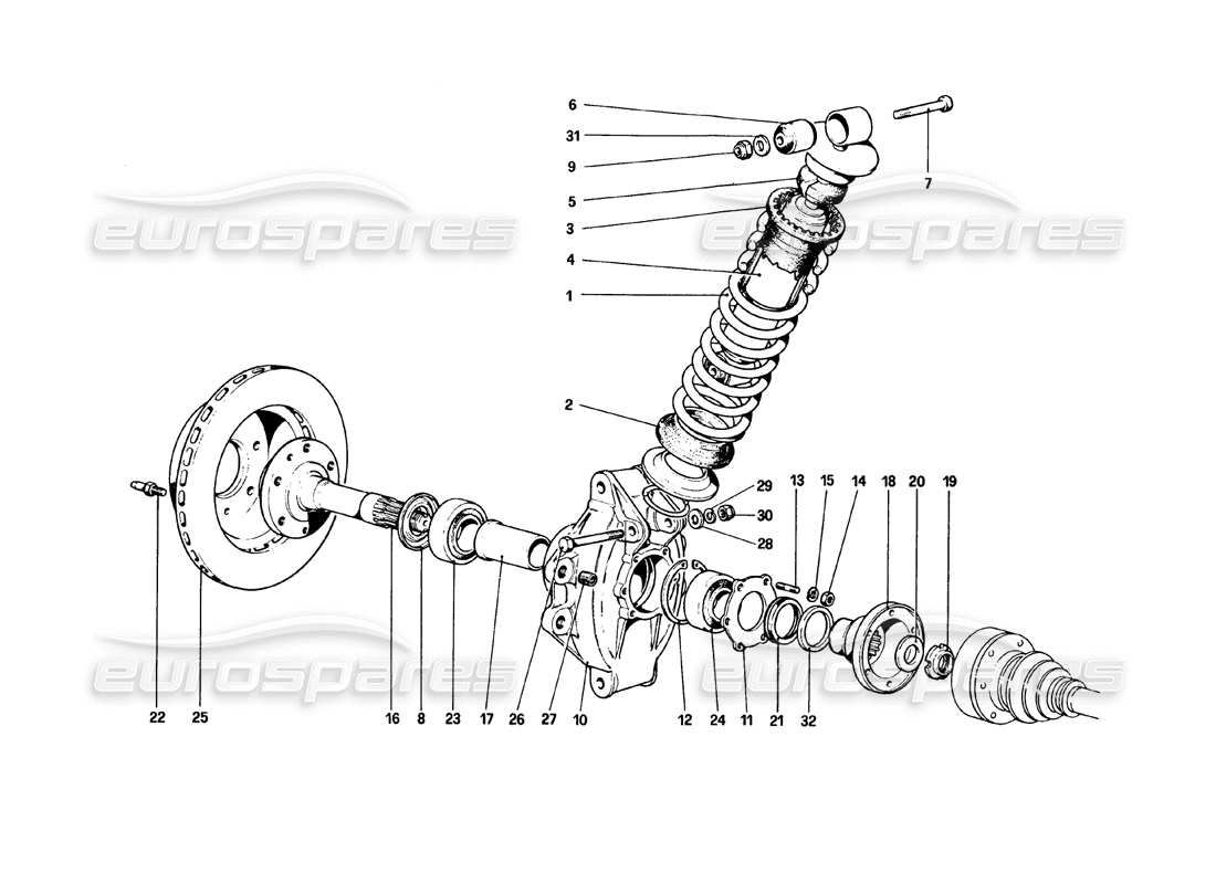 a part diagram from the ferrari 308 parts catalogue