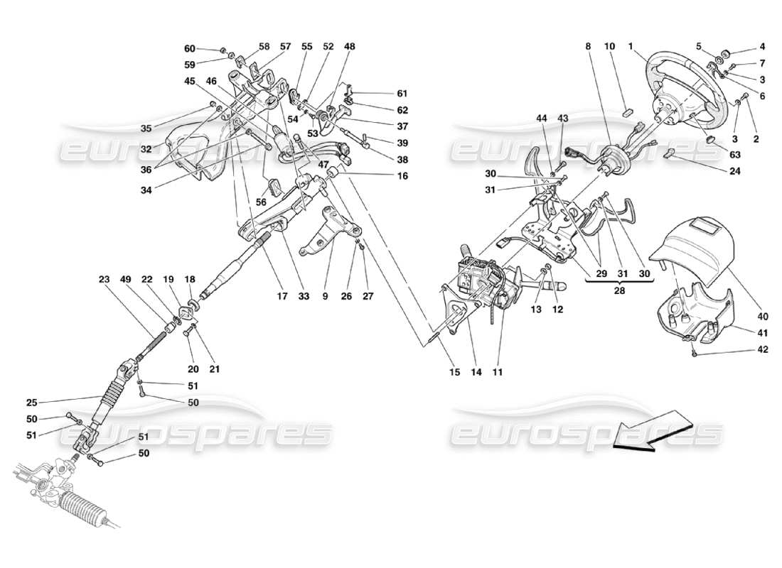 VIEW PARTS DIAGRAMS FROM THE FERRARI 360 PARTS CATALOGUE a part diagram from the ferrari 360 parts catalogue