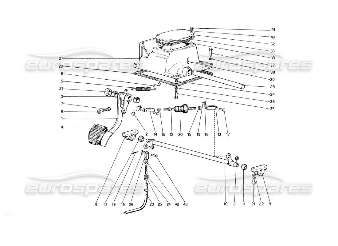 a part diagram from the ferrari 308 gt4 dino (1979) parts catalogue
