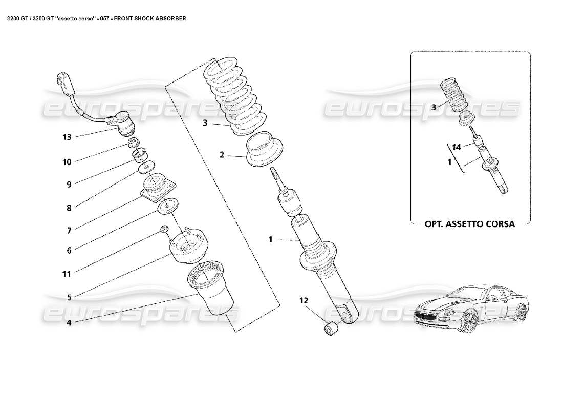 a part diagram from the Maserati 3200 GT/GTA/Assetto Corsa parts catalogue