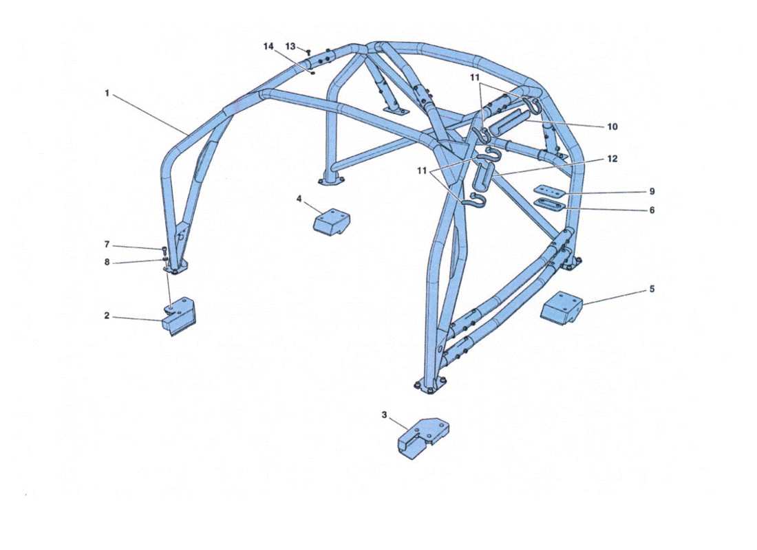 a part diagram from the Ferrari 458 Challenge parts catalogue