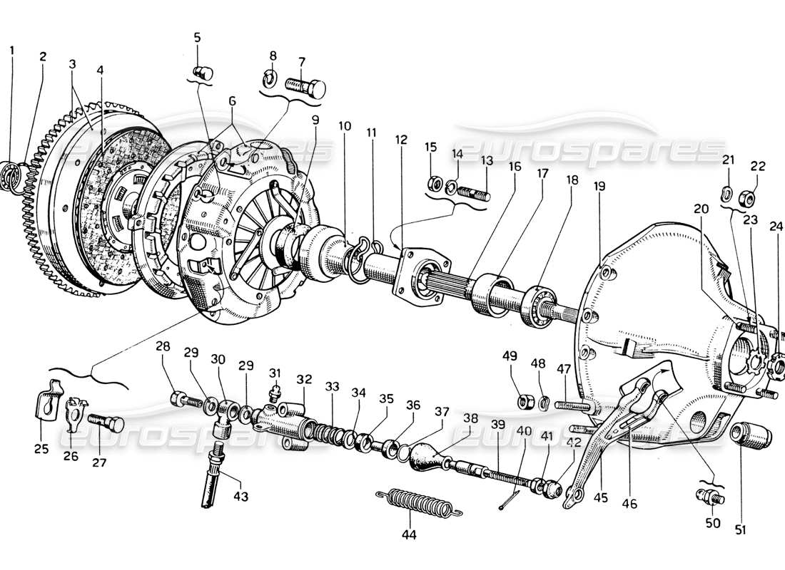 a part diagram from the ferrari 330 and 365 parts catalogue