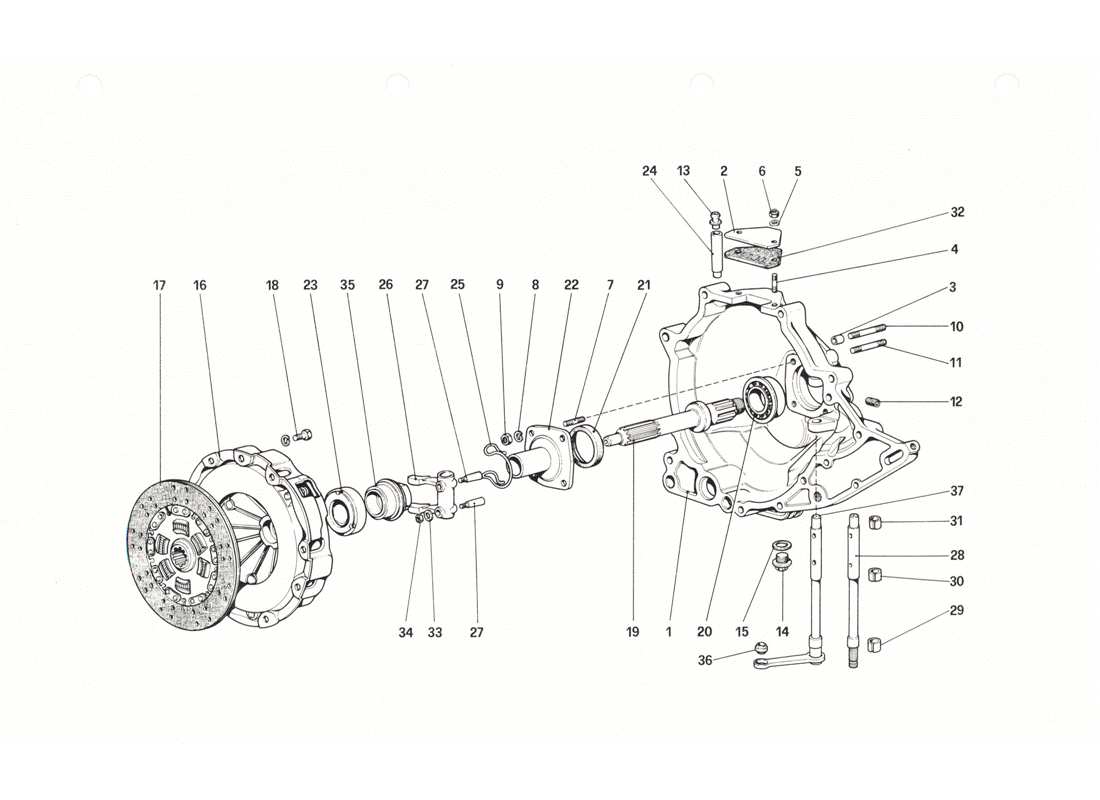 a part diagram from the ferrari 208 parts catalogue