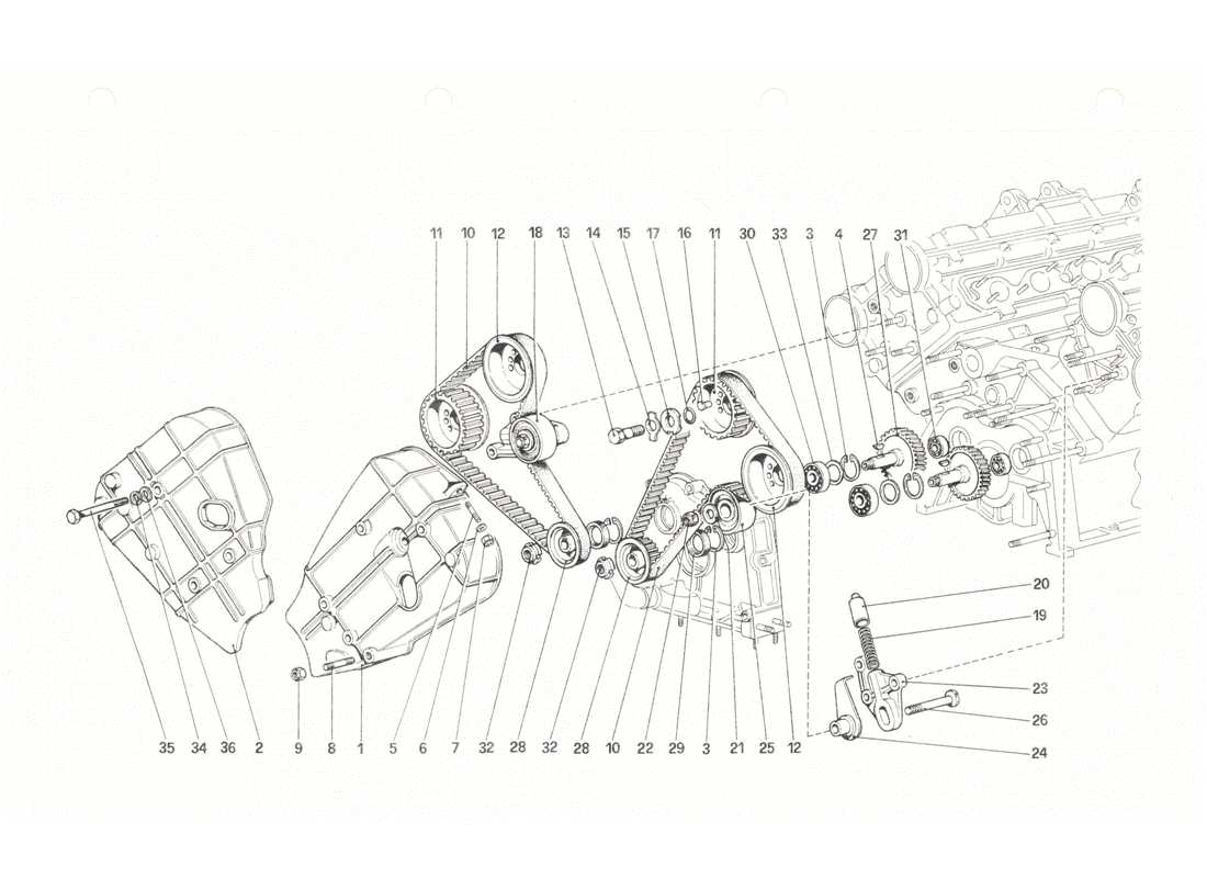 a part diagram from the ferrari 208 parts catalogue
