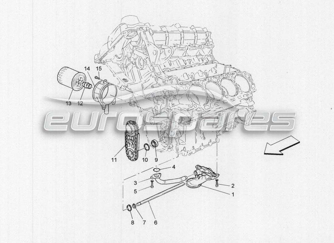 a part diagram from the maserati grancabrio parts catalogue