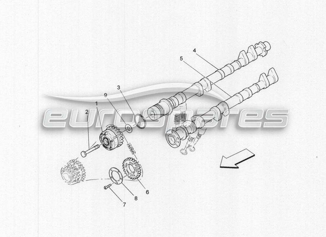 VIEW PARTS DIAGRAMS FROM THE MASERATI GRANCABRIO PARTS CATALOGUE a part diagram from the maserati grancabrio parts catalogue